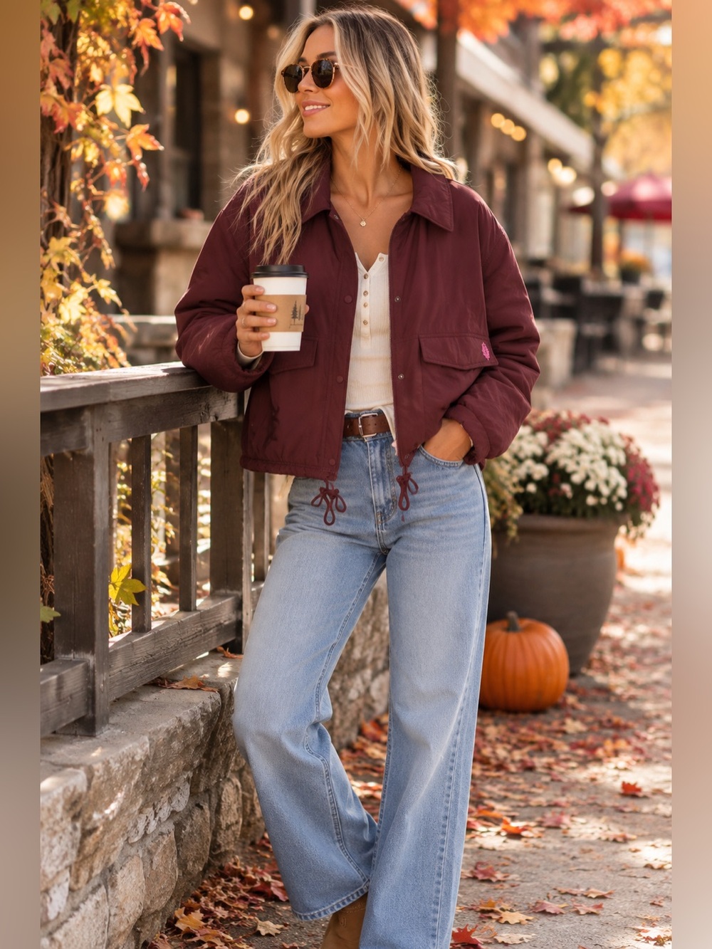 Free People Movement - Women's Burgundy Oversized Insulated Jacket - XS